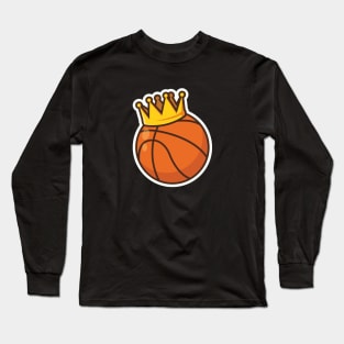 Basketball King Crown Long Sleeve T-Shirt